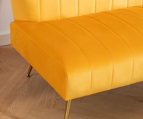 45’’ Velvet Modern Armless Loveseat - Image 4