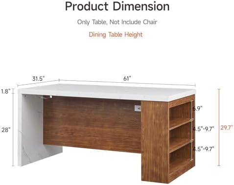 ONBRILL 61"*31" Whole Board of Tabletop Kitchen Island Table - Image 2