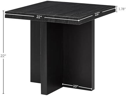 Roundhill Furniture Mchome Square End Table, Nightstand - Image 2