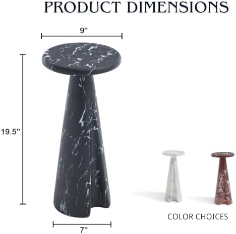 Modern Faux Marble Bedside Table - Image 2