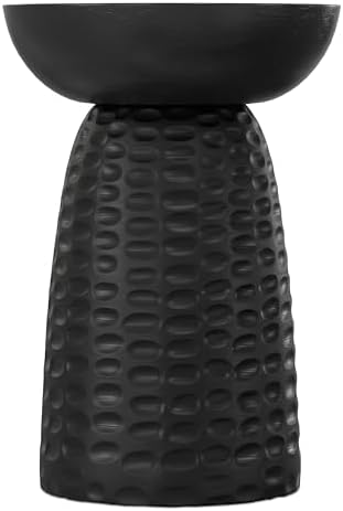 SIMPLIHOME Boyd 13" Wide Solid Wood Round End Table in Black - Image 6