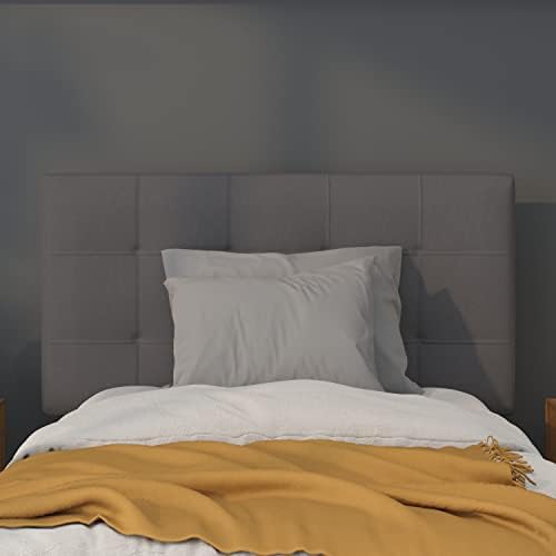 Flash Furniture Twin Tufted Fabric Headboard, Dark Gray - Image 6