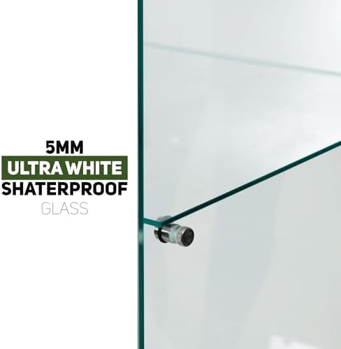 Beauty4U White Glass Display Cabinet, 3-Shelf 2-Door Curio Cabinet - Image 5