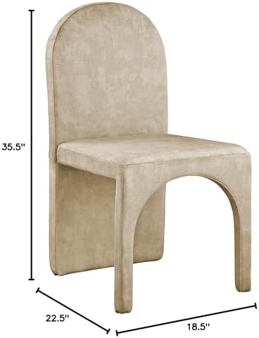 Meridian Furniture 803Beige-SC Summer Collection Modern | Contemporary Velvet - Image 3
