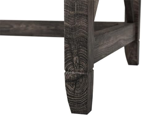 Pemberly Row 60W L Shaped Desk, Dark Gray Hickory Finish, Engineered Wood - Image 7