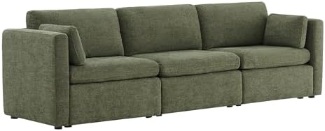 CHITA 112" Modular Sectional Sofa, 3 Seat Modular Couch, Moss Green - Image 4