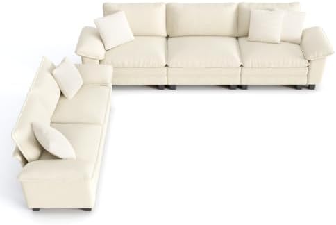 PHI VILLA 2-Piece Modular Loveseat Couch & 3-Seat Sectional Sofa Set by PHIVILLA