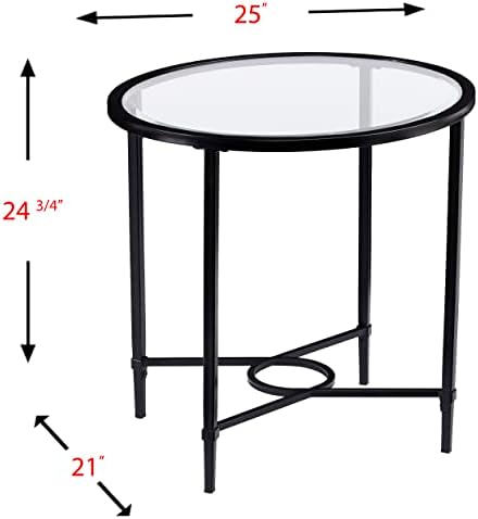 SEI Furniture - Quinton Oval Side Table - Transitional Design - Image 3