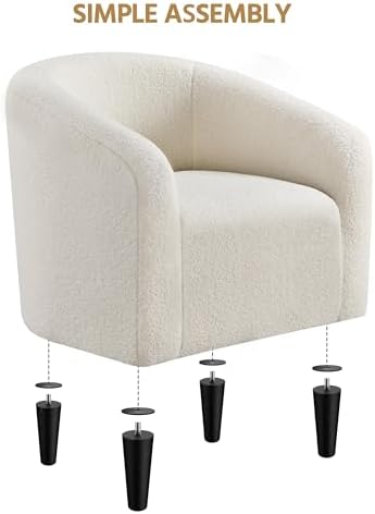 Yaheetech Compact Sherpa Accent Chairs Set of 2 - Image 6