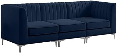 Meridian Furniture 604Navy-S93 Alina Collection Modern | Contemporary Navy - Image 4