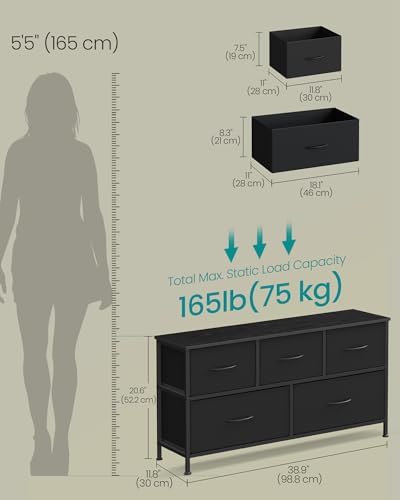 SONGMICS Dresser for Bedroom, Wide Dresser - Image 2