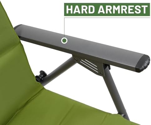 TIMBER RIDGE Oversized Folding Rocking Camping Chair, Padded Outdoor Rocker - Image 7