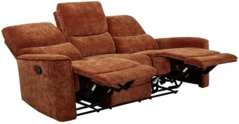 Pemberly Row 2-Piece Reclining Sofa Set, Burnt Orange Chenille, Motion Sofa and - Image 6