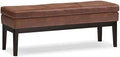 SIMPLIHOME Carlson Ottoman Bench by SimpliHome