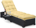 Outdoor Chaise Lounge Chair Cushion, Waterproof Non-Slip Patio Chaise Lounge by Tycdiose