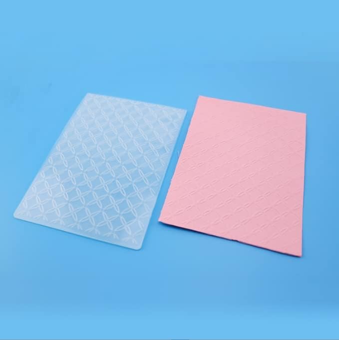 1PC Diamond Grid Background Embossing Folders for Card Making Scrapbooking and Other Paper Crafts, 12.5x20cm