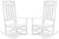 Outdoor Rocking Chair Set of 2, All-Weather Resistant Poly Lumber Rocker Chair by Adiromoti