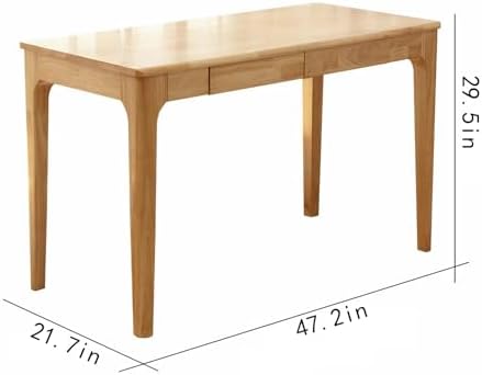 Solid Wood Desk with Drawers, Small Computer Desk - Image 2