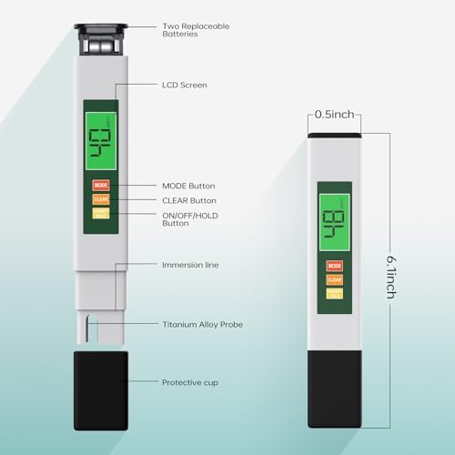 TDS Water Tester, 4 in 1 TDS Meter Digital Water Tester - Image 7