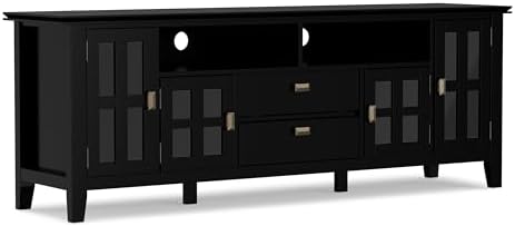 SIMPLIHOME Artisan TV Stand and Bookcase in Black - Image 4