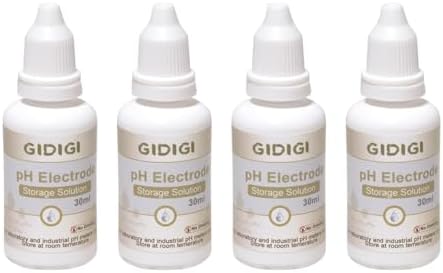 pH Electrode Storage Solution, 3M KCL, 4x30ml by GIDIGI
