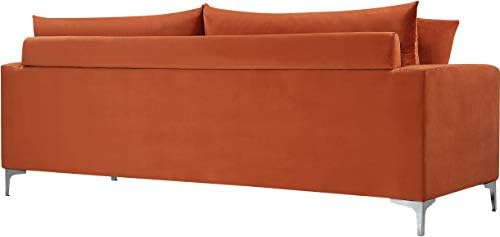 Meridian Furniture 633Cognac-S Naomi Collection Modern | Contemporary Velvet - Image 7