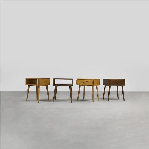 NTC Solid Oak Zoe Nightstand, Mid Century Modern Side Table Bedroom, Bedside - Image 2
