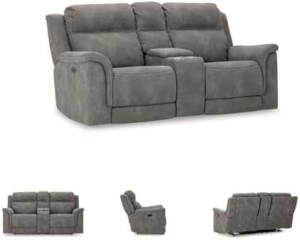 Signature Design by Ashley Power Reclining Loveseat Sofa - Image 7