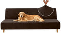XINEAGE Velvet Armless Futon Cover, Stretch Pet Futon Slipcover, Dark Coffee by XINEAGE