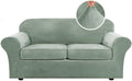 H.VERSAILTEX Real Velvet Plush 3 Piece Stretch Sofa Covers Couch Covers by HVERSAILTEX