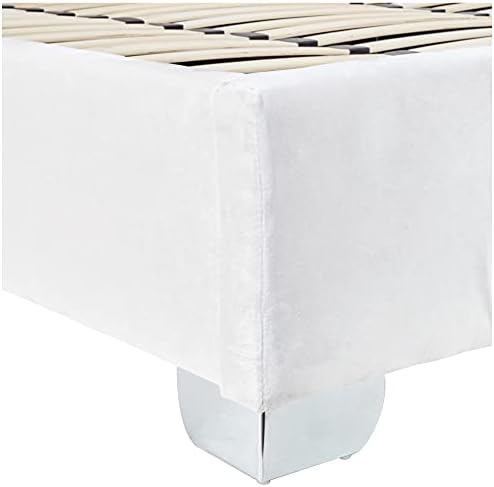Meridian Furniture Lexi Collection Modern | Contemporary Velvet Upholstered Bed - Image 6