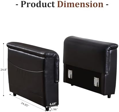 ORRD Modern Faux Leather Sofa Armrest Backrest - Image 3