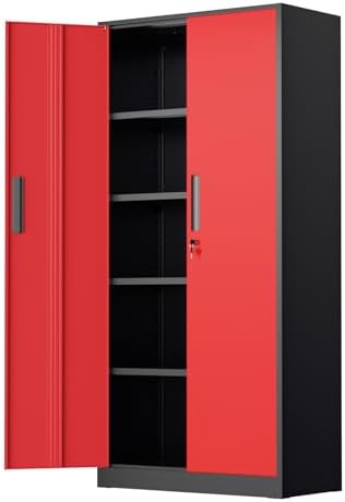 SUNCROWN 72" Metal Storage Cabinet by HOME