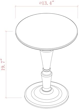 Clear Acrylic Round End Side Table Minimal Modern Accent Nightstand - Image 3