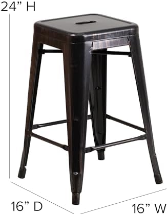 Flash Furniture 24 in Metal Counter Stool - Image 3