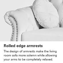 AVZEAR 60" Loveseat Sofa, Chesterfield Sofa, Mid-Century Modern Velvet - Image 5