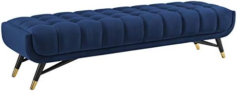 Modway Adept Mid-Century Modern Velvet Upholstered Tufted Accent Bench in - Image 4