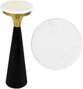 JONATHAN Y Oliver 8" Round Marble Pedestal Drink Table by JONATHANY