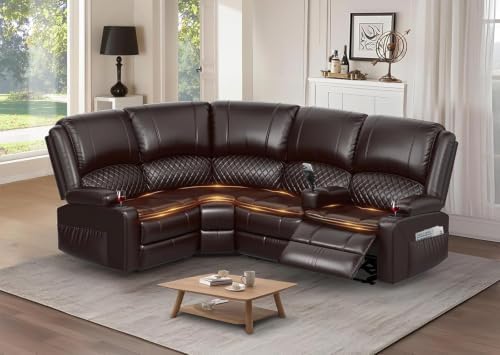 Upgraded 4 Seater Reclining Sofa Set, Modern Living Room Couch by SavortheHappyMoments