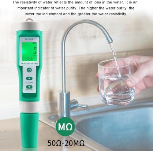 Hydrogen Water Tester 10 in 1 Resistivity/Fertility/H2/pH/TDS/EC/ORP/S.G/Salt/Te - Image 5