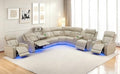 Power Recliner Sectional Sofa, Leather Sofa and 2 Chairs Reclining Sectional by LianHongDirect-Nervlox