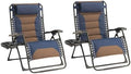 Zero Gravity Chair Set of 2 Oversized Padded Recliner by Unknown