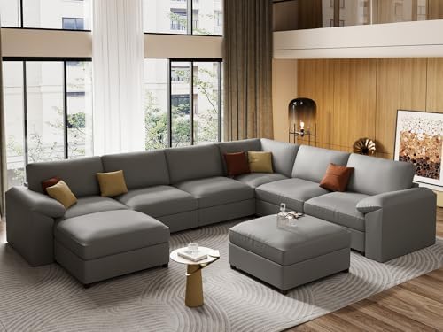 EASE MOOSE Sectional Couches for Living Room, U Shaped Modular Sofa by EASEMOOSE