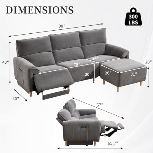 ANJ 3-Seater Left Recliner Sofa - Image 2