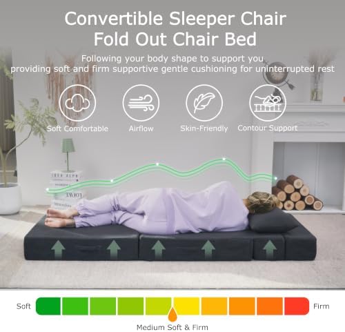 Folding Sofa Bed, Convertible Sleeper Chair Bed, Floor Sofa - Image 3
