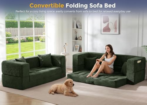 MAXYOYO Folding Sofa Bed, Convertible Boneless Loveseat Couch - Image 3