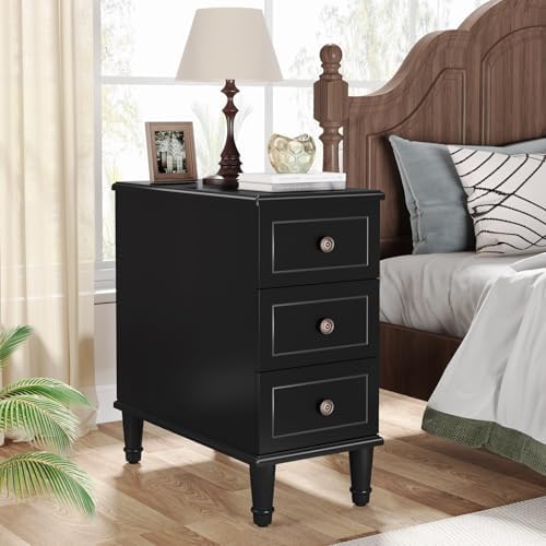 Tribesigns Solid Wood End Table Set of 2, Fully Assembled Narrow Side Table - Image 7