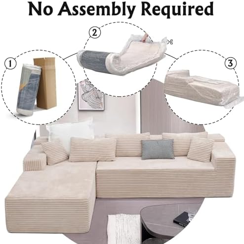 Boneless Couch Modular Sectional Sofa Cloud Couch - Image 5