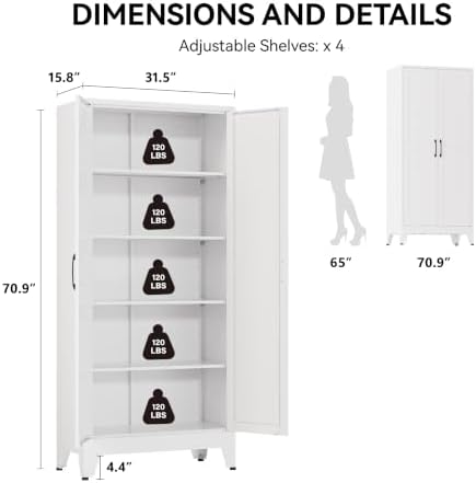 COFaR 71" White Pantry Cabinet - Image 2