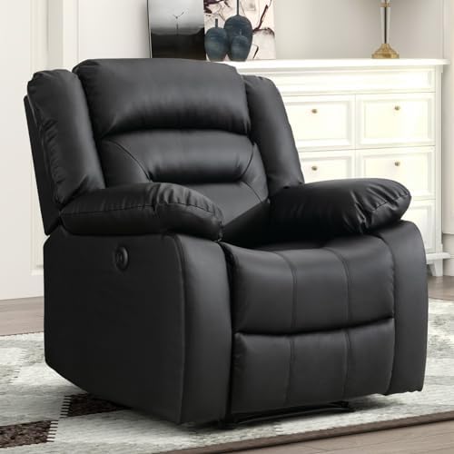 EBELLO Faux Leather Power Recliner Chair, Oversized Electric Overstuffed by EBELLO